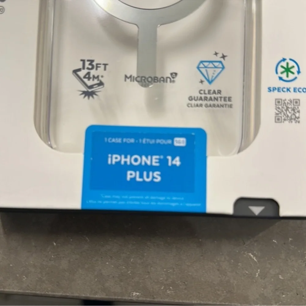 NEW Speck Presidio Clear Case with MagSafe Ring I-Phone 14